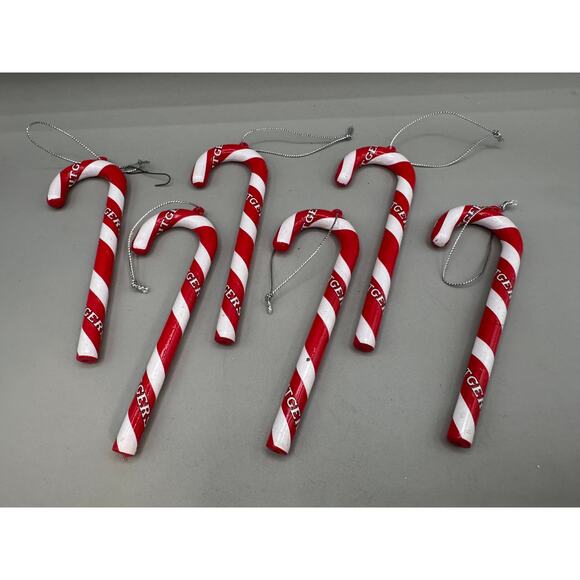 Rutgers University College Set of 6 Candycane Ornaments - Picture 1 of 3